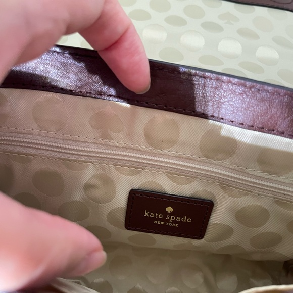 { Kate Spade Mini Messenger } Embossed Brown Santa Rosalia Scout Leather Bag - Picture 8 of 12